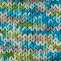 knit swatch wool hand dyed yarn beach themed sand tan, ocean blue, palm tree green mixtape music collection summertime kenny chesney song themed color