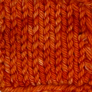 Trailblazer orange colored hand dyed yarn for knitting and crochet in different yarn types and skein sizes