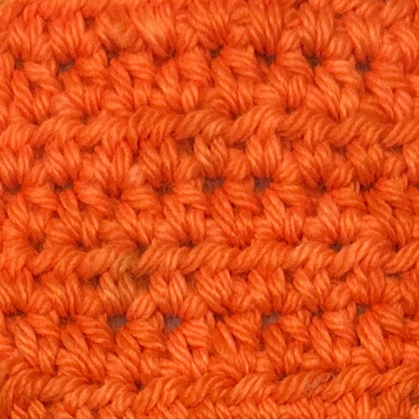 Tangerine orange colored hand dyed yarn for knitting and crochet in different yarn types and skein sizes