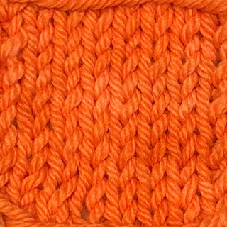 Tangerine orange colored hand dyed yarn for knitting and crochet in different yarn types and skein sizes