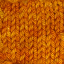 Sunset orange colored hand dyed yarn for knitting and crochet in different yarn types and skein sizes