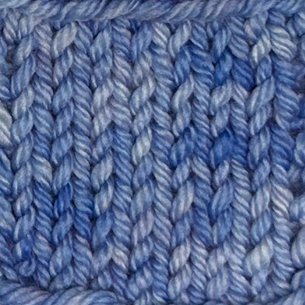 Denim colored blue hand dyed yarn for knitting and crochet in different yarn types and skein sizes