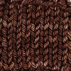 Chestnut colored brown hand dyed yarn for knitting and crochet in different yarn types and skein sizes