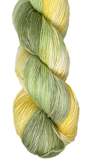 greens and yellow hand dyed yarn for knitting and crochet from the mixtape song collection who'll stand with us