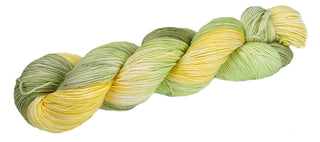 greens and yellow hand dyed yarn for knitting and crochet from the mixtape song collection who'll stand with us