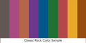 "2025 Advent Calendar Mood board with color swatches inspired by classic rock and punk rock, featuring vintage band posters, electric guitars, bold typography, leather jackets, and gritty textures alongside coordinating yarn color samples."