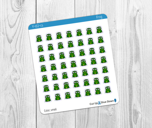 frog stickers for knitting and crochet project rip out