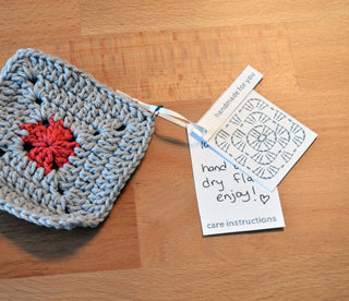 Printable care information gift card for crocheted gifts christmas and birthday presents