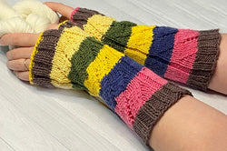 Yarn Kit for Festivities Fingerless Mitts Knitting Pattern