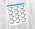 Sheep Stickers - Multiple Size Choices - The Woolly Dragon