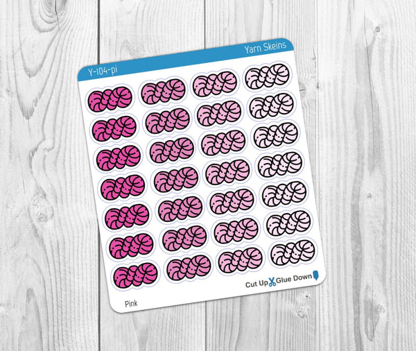 Yarn Skein Stickers - Multiple Color Choices - The Woolly Dragon