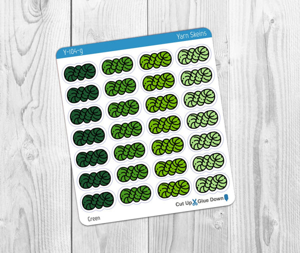 Yarn Skein Stickers - Multiple Color Choices - The Woolly Dragon